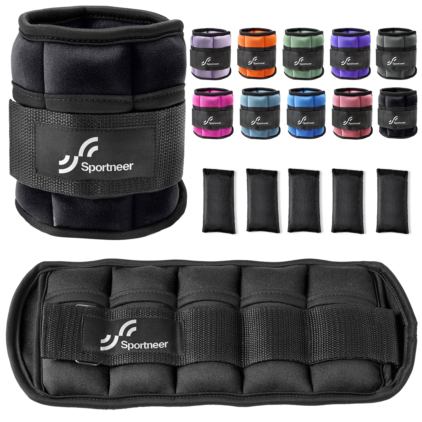 Sportneer Adjustable Ankle Weights 2-10 LBS