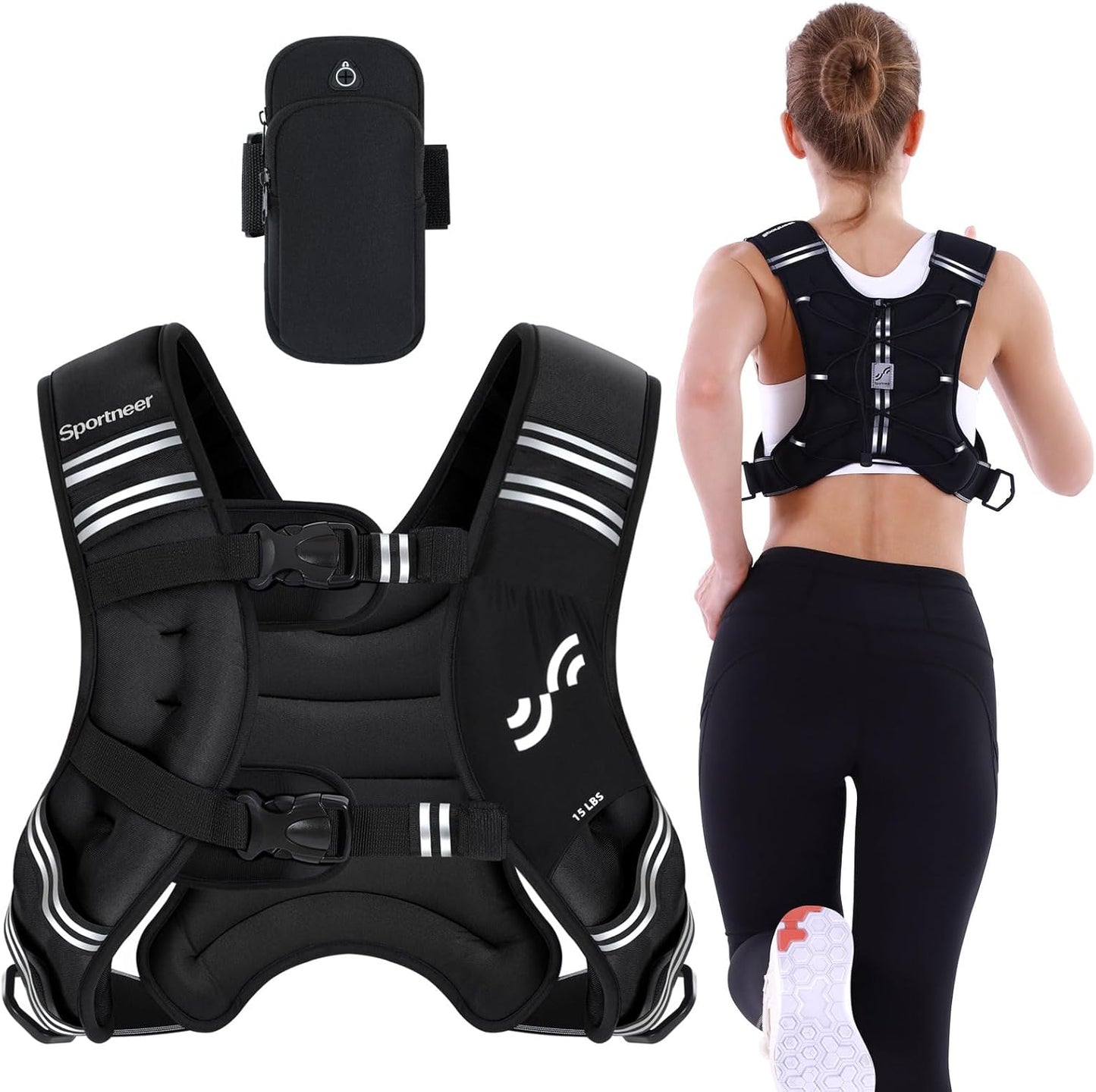 Sportneer Weighted Vest 8/12/15/20/25LBS