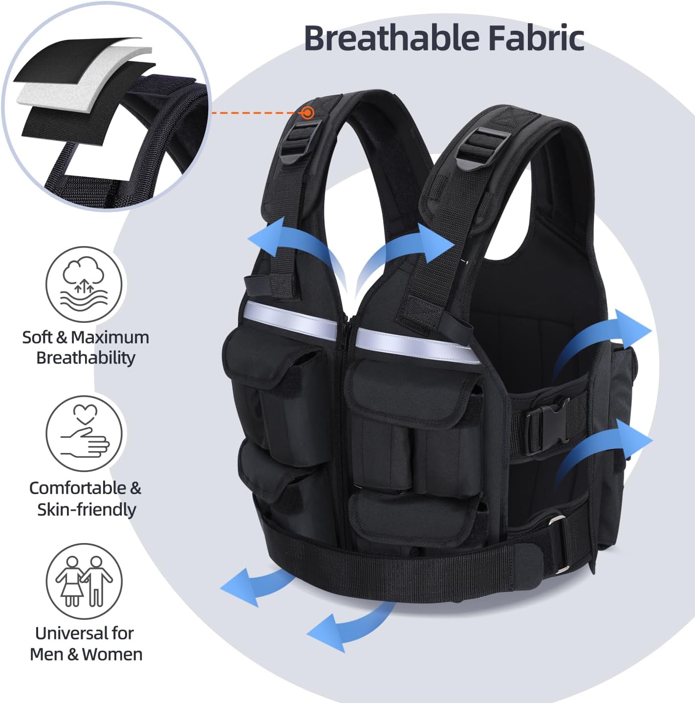 Sportneer Adjustable Weighted Vest 2-42LBS