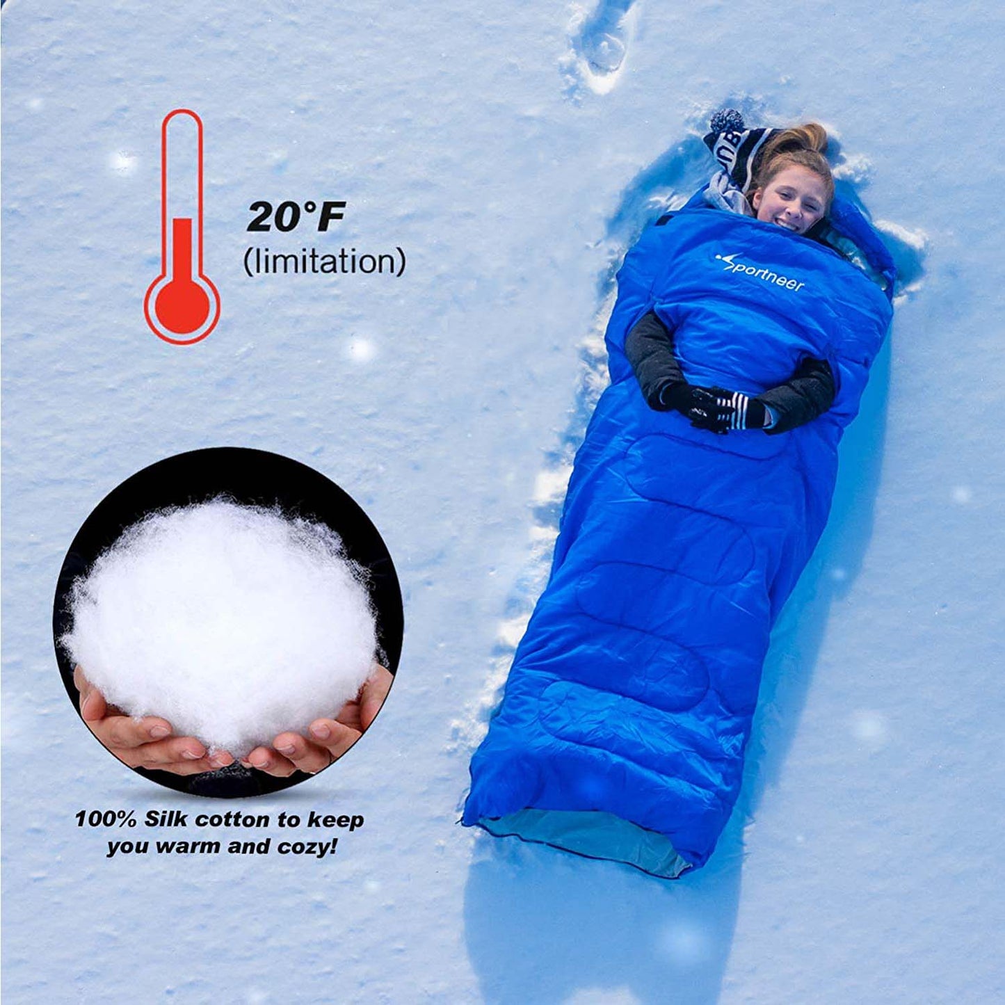 Sportneer Hooded Sleeping Bag