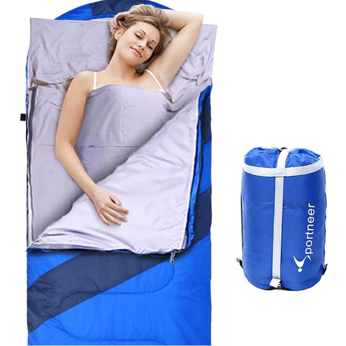 Sportneer Sleeping Bag, with Isolation Liner