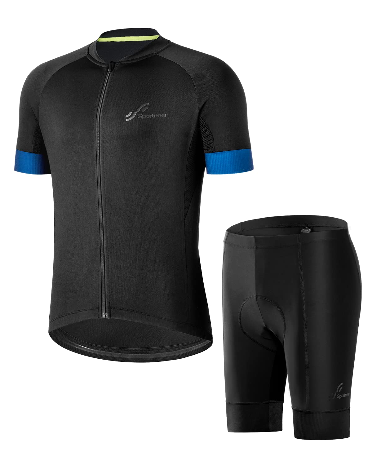 Sportneer Cycling Jersey Men’s Padded Bike Shorts Clothing Sets