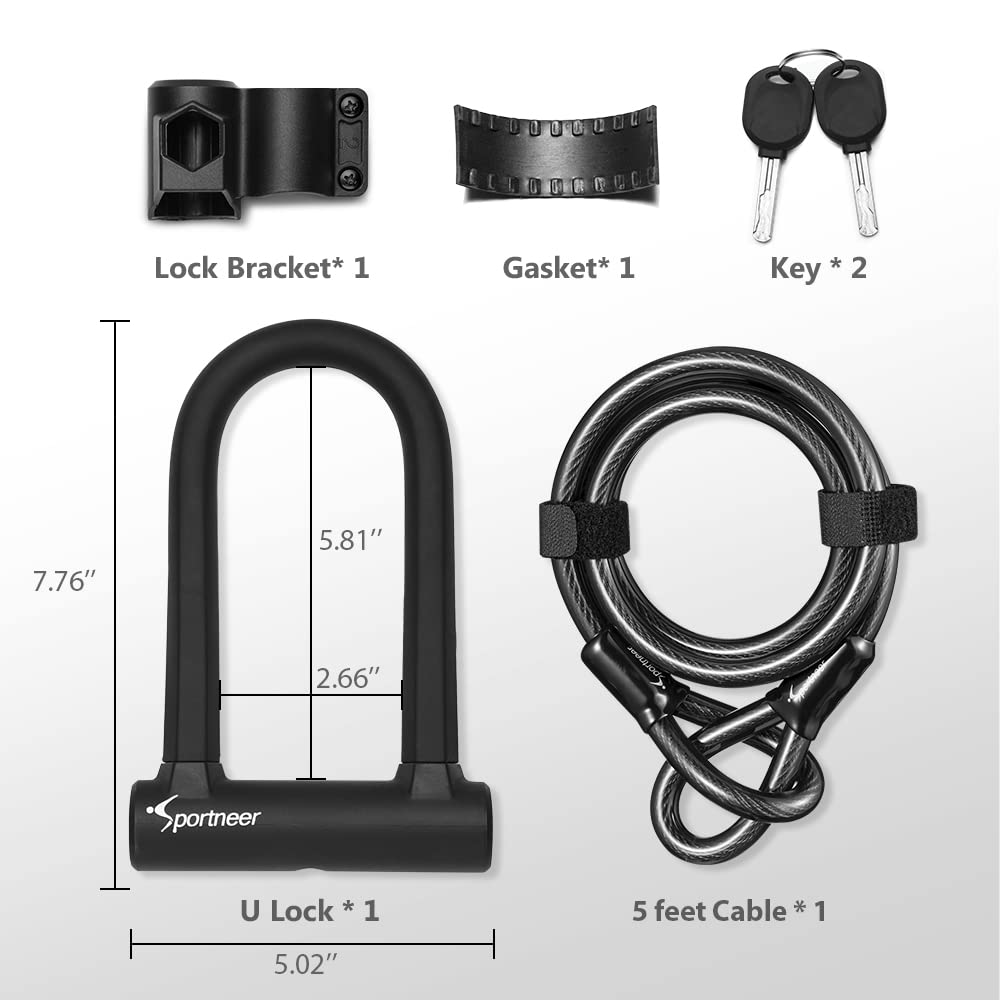 Sportneer Bike U-Lock Set